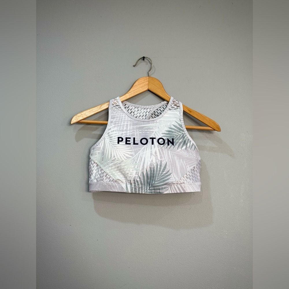 SALE! Gray Tropical WITH Peloton Sports Bra Size M EUC